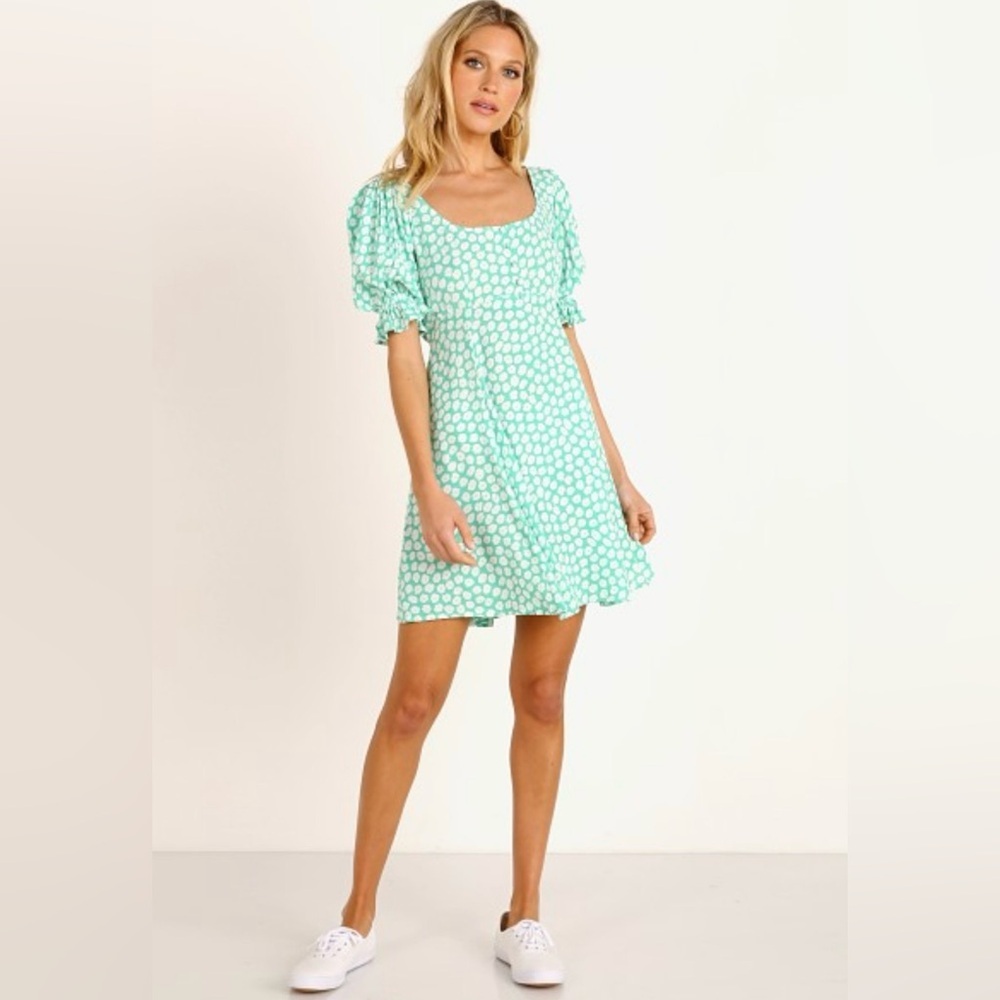 Faithful the Brand La Barben Mini Dress Cora Floral Size 4 Babydoll Dress